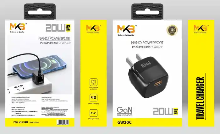 MKB GW20C 20W GaN Quick charger Adapter